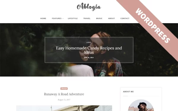 Ablogia Personal Blog WordPress Theme 1.0 GPL Theme