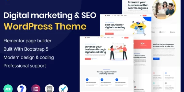Agenia SEO and Digital Marketing Agency WordPress Theme 1.0.0 GPL Theme