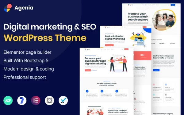 Agenia SEO and Digital Marketing Agency WordPress Theme 1.0.0 GPL Theme