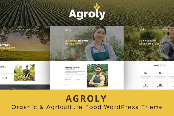 Agroly Organic Agriculture Food WordPress Theme 1.0 GPL Theme
