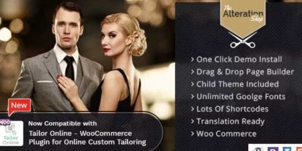 Alteration Shop WordPress WooCommerce Theme for Tailors 1.5 GPL Theme