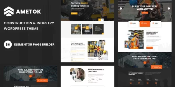 Ametok Construction Industry WordPress Elementor Theme WordPress Theme 1.0 GPL Theme