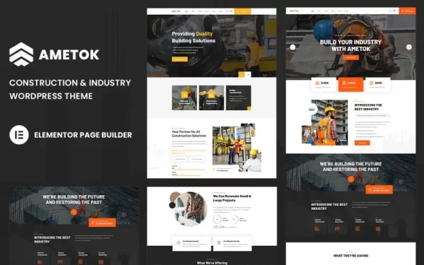 Ametok Construction Industry WordPress Elementor Theme WordPress Theme 1.0 GPL Theme