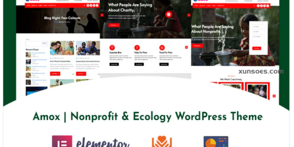 Amox | Nonprofit Ecology WordPress Theme 1.0.0 GPL Theme