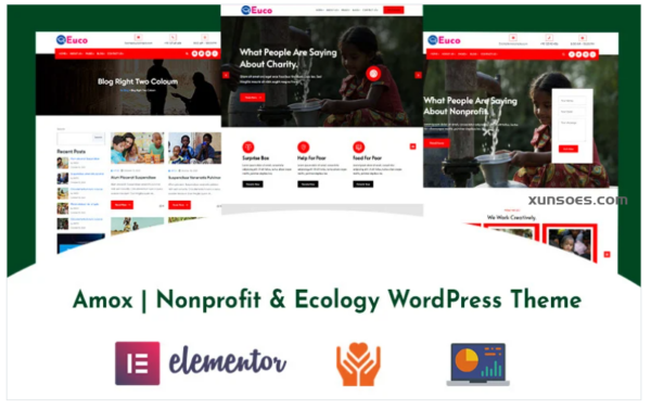 Amox | Nonprofit Ecology WordPress Theme 1.0.0 GPL Theme