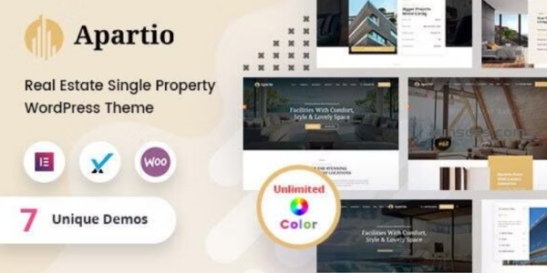 Apartio Single Property WordPress Theme + RTL 2.3 GPL Theme
