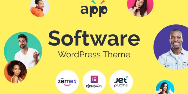 App Software Template with Elementor Builder WordPress Theme 1.0.1 GPL Theme