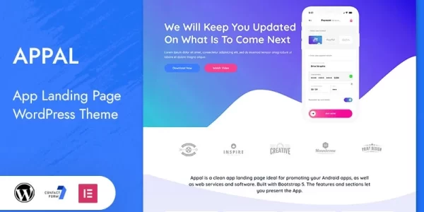 Appal App Landing Page WordPress Theme 1.0.0 GPL Theme