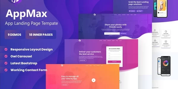Appmax App Landing WordPress Theme 1.0.5 GPL Theme
