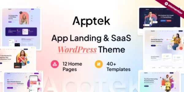 Apptek App SaaS Theme 1.0.2 GPL Theme