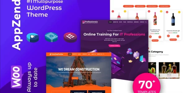 Appzend Multipurpose Business WordPress Themes Free 1.1.6 GPL Theme