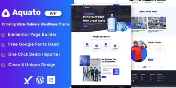 Aquato – Drinking Water Delivery WordPress Theme 1.0.0 GPL Theme