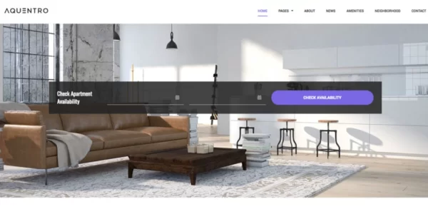 Aquentro – Ultimate Single Property WordPress Theme for your Rental 1.5.2 GPL Theme