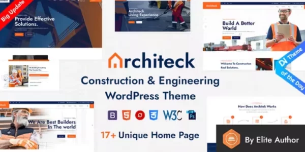 Architeck Construction WordPress Theme 2.2 GPL Theme