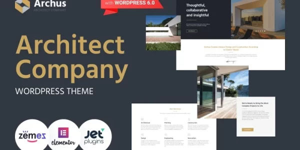 Archus Architect Company WordPress Theme 1.0.4 GPL Theme