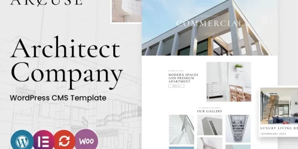 Arcuse Real Estate Architecture WordPress Theme 1.0.0 GPL Theme