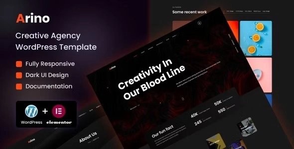Arino Creative Agency WordPress Theme 1.2 GPL Theme