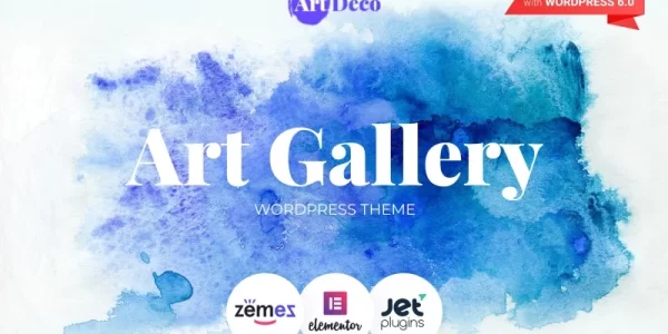 Art Deco Art Gallery WordPress Theme 2.1.4 GPL Theme