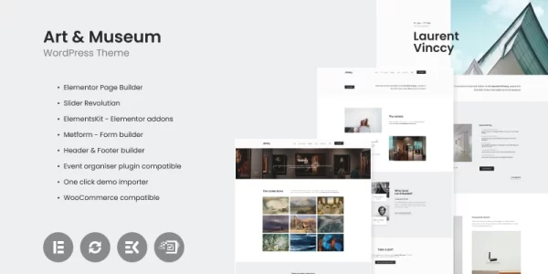 Artey Art Museum WordPress Theme 1.1.0 GPL Theme