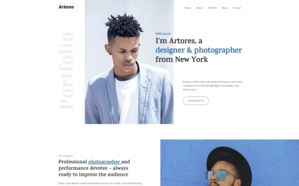 Artores Personal WordPress Elementor Theme WordPress Theme 1.0.0 GPL Theme