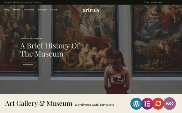 Artruls Gallery Museum WordPress Theme 1.0.0 GPL Theme