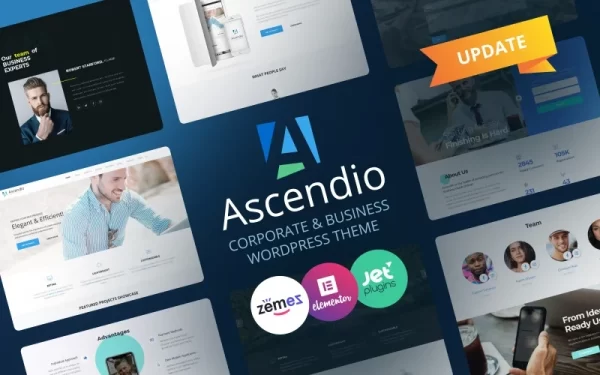 Ascendio Corporate Business WordPress Theme 1.0.0 GPL Theme