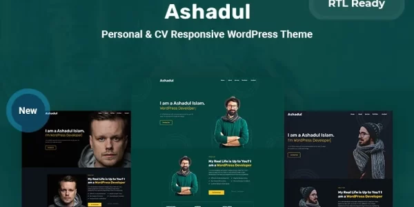 Ashadul Personal CV Responsive WordPress Theme 1.0.0 GPL Theme