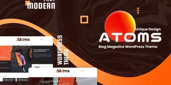 Atoms Blog Magazine WordPress Theme 1.8 GPL Theme