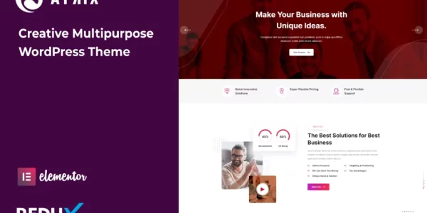 Atrix Creative Multipurpose WordPress Theme 1.0.0 GPL Theme