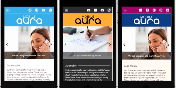 Aura Premium Mobile Theme 1.6.3 GPL Theme