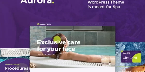 Aurora Spa Beauty Salon WordPress Theme 1.0 GPL Theme