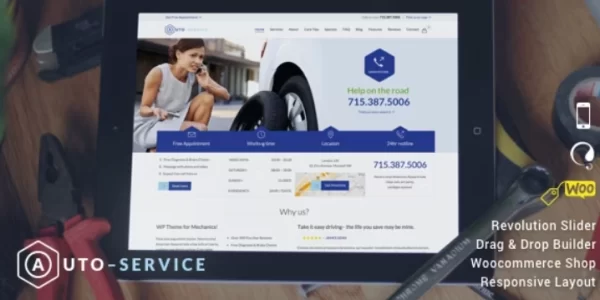 Auto Mechanic WordPress Theme 22.6 GPL Theme