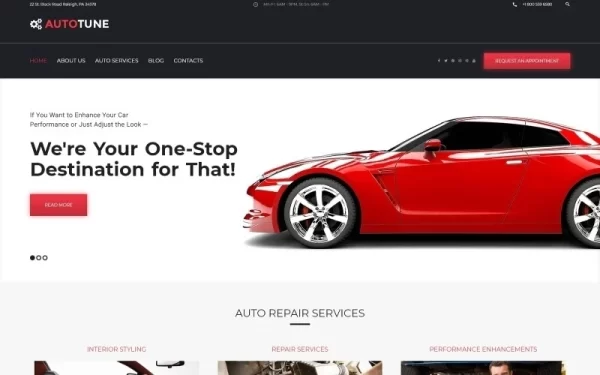 AutoTune Car Tuning WordPress Theme 1.0.0 GPL Theme