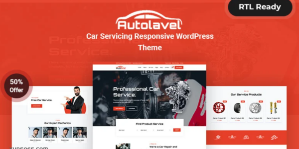 Autolavel Car service Responsive WordPress Theme 1.0.1 GPL Theme
