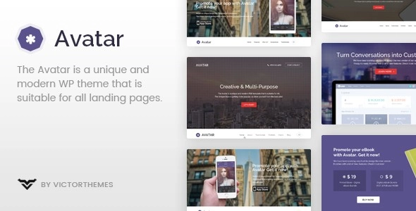 Avatar One Multi Page Parallax WordPress Theme 2.2 GPL Theme