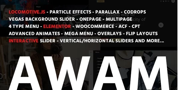 Awam Creative Agency Portfolio Elementor WordPress Theme 1.0.9 GPL Theme