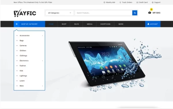 Ayfic Multipurpose Mega WooCommerce Theme 1.0 GPL Theme