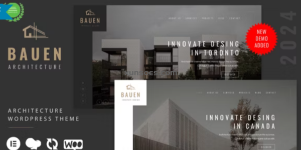 BAUEN Architecture Interior Elementor WordPress Theme 9.2.3 GPL Theme