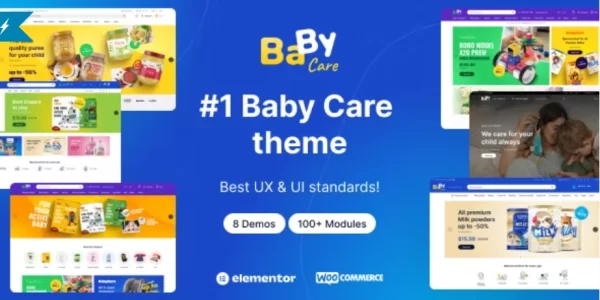 BabyCare Kids Store WooCommerce WordPress Theme 1.0.9 GPL Theme