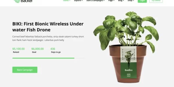 Backer Themeum Theme 1.1.8 GPL Theme
