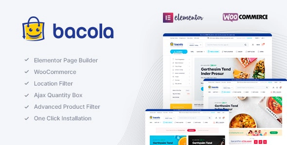 Bacola Grocery Store and Food eCommerce Theme 1.4.3 GPL Theme