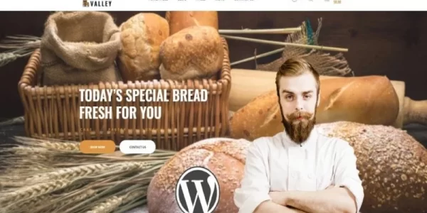 Baker Valley Bakery and Pastry Shop WordPress Theme 1.0.0 GPL Theme