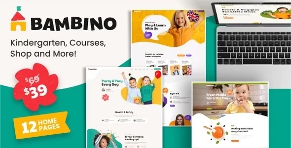 Bambino Child Baby Care, Kindergarten, Preschool 1.0.3 GPL Theme