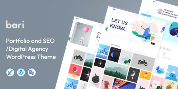 Bari Portfolio Digital Agency WordPress Theme 2.2 GPL Theme