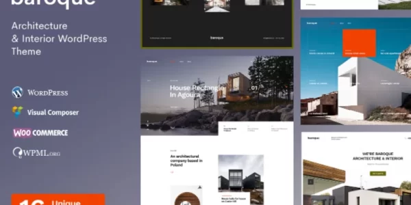 Baroque Architecture Interior WordPress Theme 1.3.8 GPL Theme
