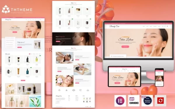 Beauty Care – The Elementor Cosmetic Spa WordPress theme WordPress Theme 1.0 GPL Theme