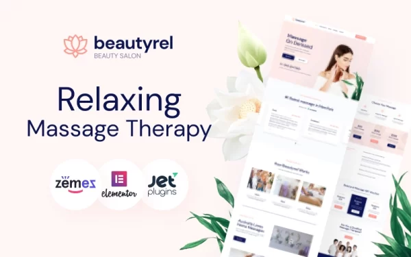Beautyrel Relaxing Massage Therapy WordPress Theme 1.0.0 GPL Theme