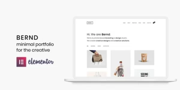 Bernd Minimal WordPress Portfolio Theme 3.0.0 GPL Theme