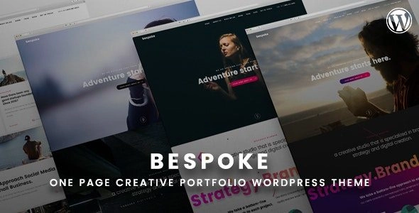 Bespoke Onepage Creative WordPress Theme 1 GPL Theme