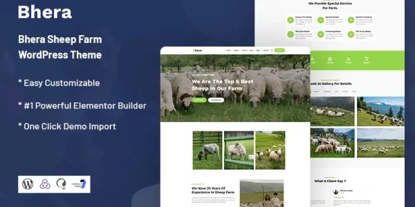 Bhera Sheep Farm Responsive WordPress Theme 1.0.0 GPL Theme
